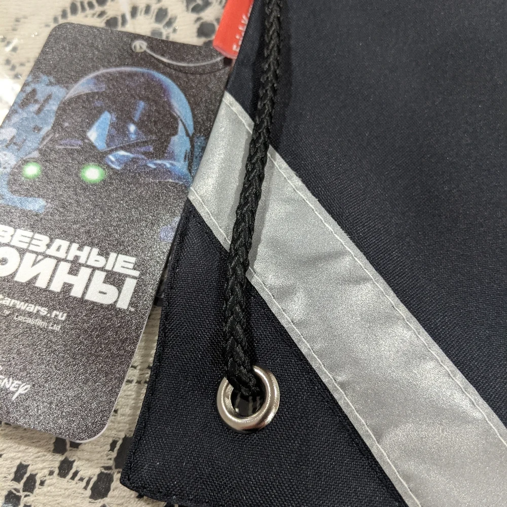 Disney Star Wars Black String Backpack Shoe Book Tote Gift Kylo Ren First Order